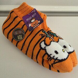 HELLO KITTY Grip Slipper Socks | Halloween Glow in the Dark | Cute Pumpkin NEW